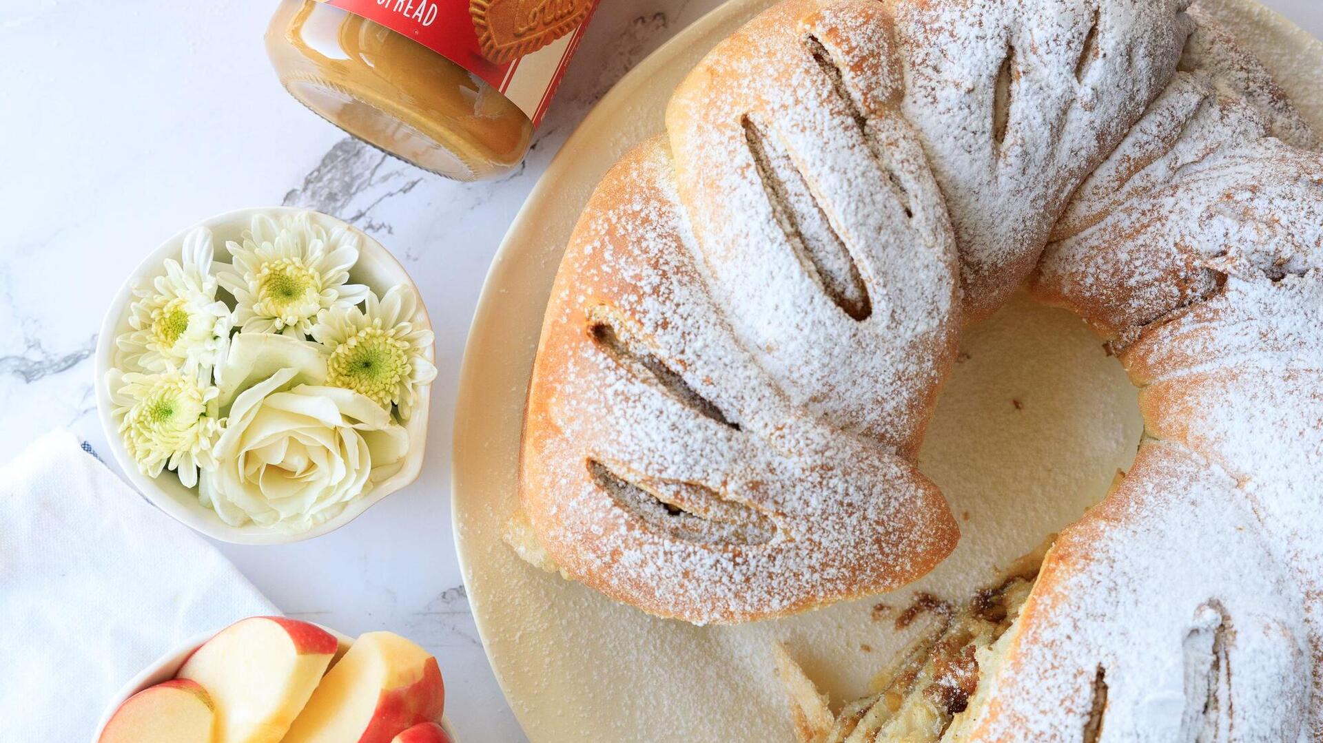 כתר שמרים במילוי לוטוס ותפוחים 