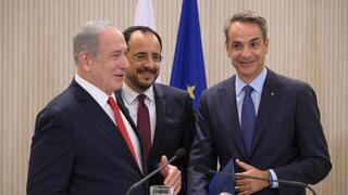 ראש הממשלה בנימין נתניהו עם נשיא קפריסין וראש ממשלת יוון ב ניקוסיה 