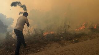 ניסיון לכבות את השריפות בלבנון