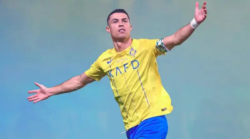 Cristiano Ronaldo playing for Al Nassr 