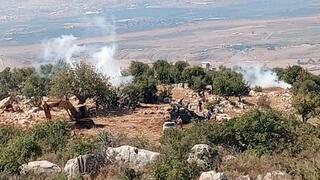 תיעוד: צה"ל משליך רימוני עשן אל עבר כוחות של  צבא לבנון בדרום עזה