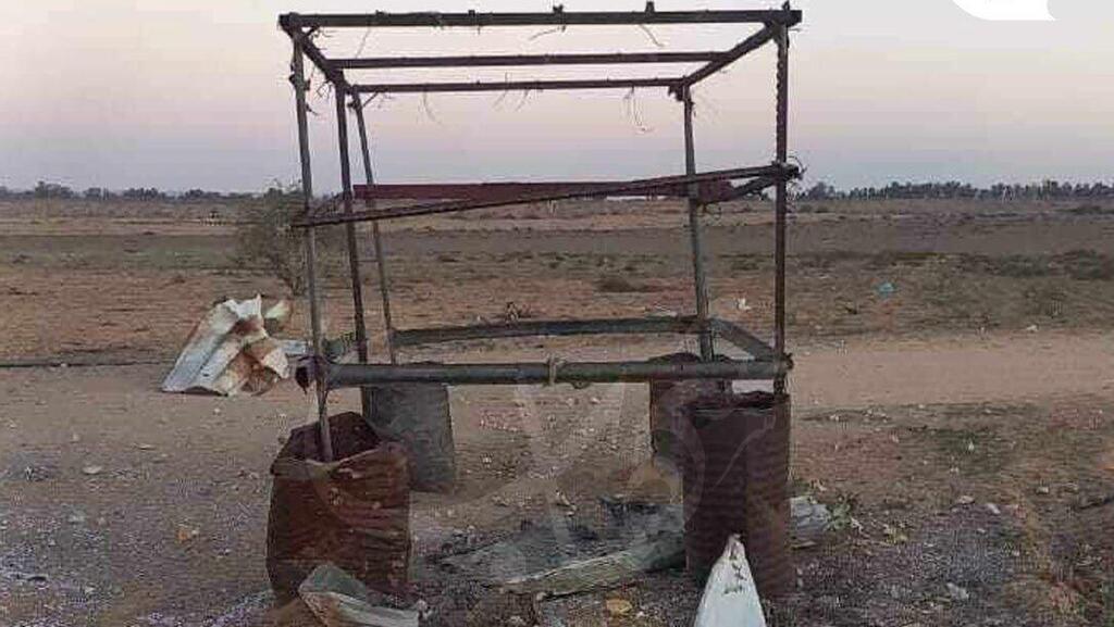 עמדת ארגון הטרור חמאס, לאחר שהופצצה