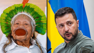 נשיא אוקראינה וולודימיר זלנסקי ברזיל ראוני מטוקטירה מנהיג ילידים מוזכר כ מועמד לפרס נובל ל שלום