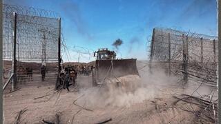 תיעוד פלסטיני: הגדר פרוצה בדרום רצועת עזה