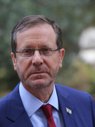 President Issac Herzog (Photo: Alex Kolomoisky) הצהרתו של הנשיא יצחק הרצוג במלון יערים