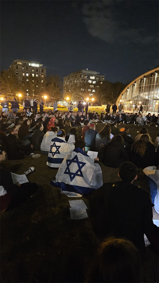 עצרת תמיכה בישראל בקמפוס MIT בארה"ב