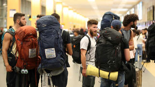 ישראלים חוזרים ארצה מדרום אמריקה נמל תעופה לימה פרו