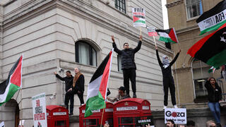 הפגנה פרו-פלסטינית ב לונדון  בריטניה בצל מלחמה ב עזה