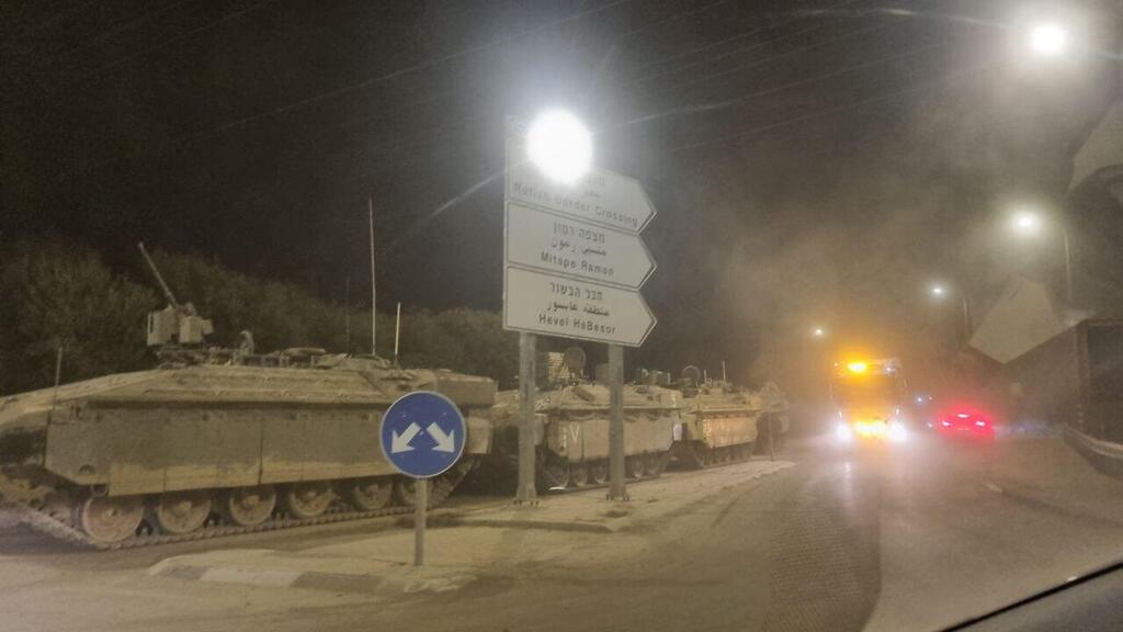 צה"ל מניידים כוח באיזור נחל עוז