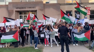 Anti-Israel demonstration at University Wisconsin Madison on Hamas Day of Rage 