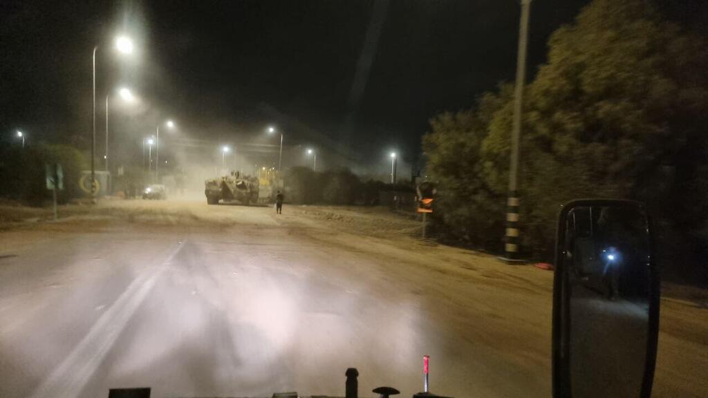 צה"ל מניידים כוח באיזור נחל עוז