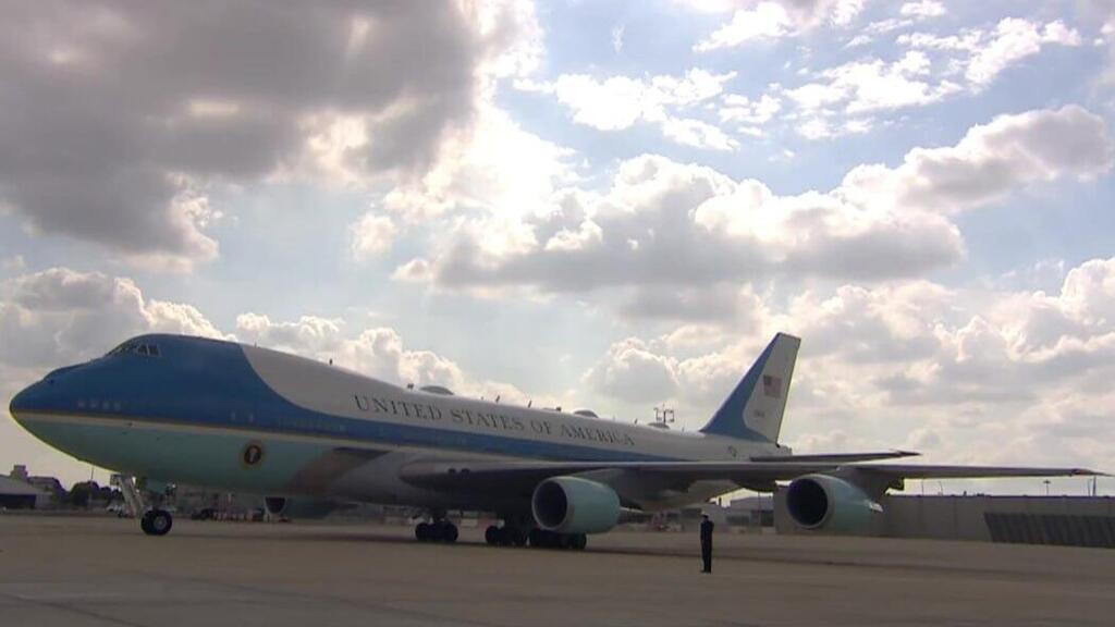 מטוס אייר פורס 1 נשיא ארה"ב ג'ו ביידן נחיתה נתב"ג