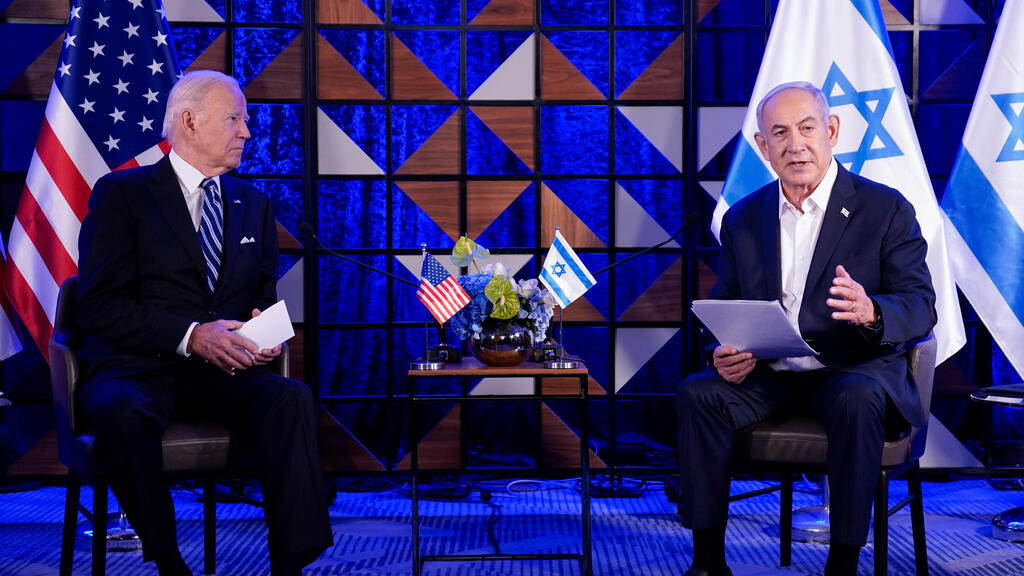 ראש הממשלה בנימין נתניהו פגישה עם נשיא ארה"ב ג'ו ביידן ב תל אביב