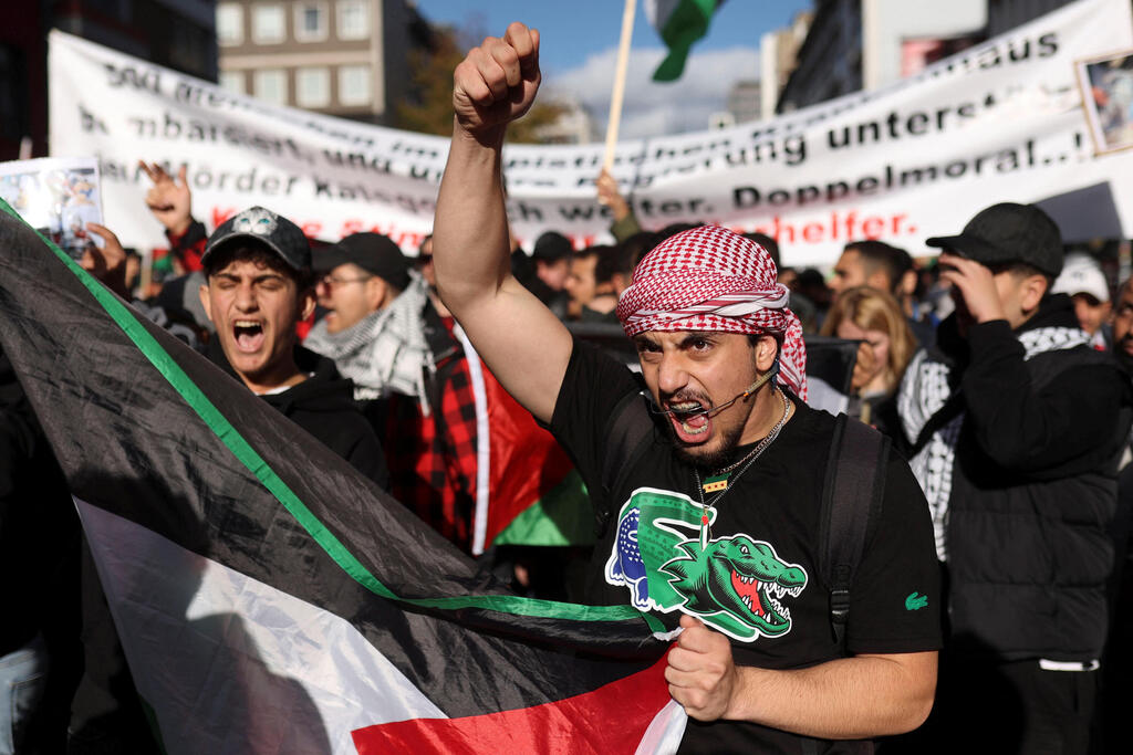 הפגנות פרו פלסטיניות בדיסלדורף גרמניה 