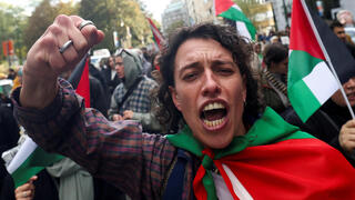 הפגנה פרו פלסטינית בבריסל