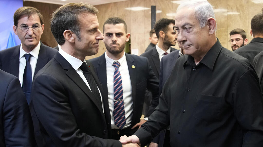 ראש הממשלה בנימין נתניהו נפגש עם נשיא צרפת עמנואל מקרון
