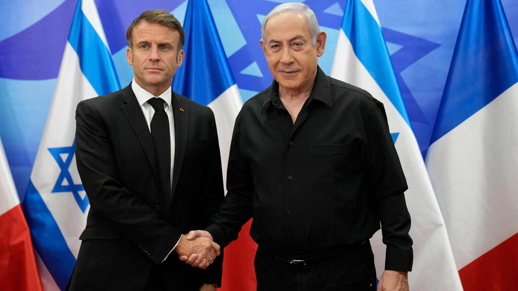 ראש הממשלה בנימין נתניהו נפגש עם נשיא צרפת עמנואל מקרון