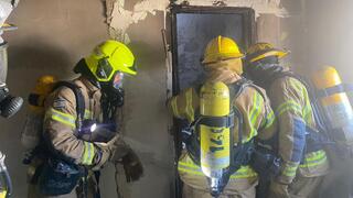 שריפה בבניין מפתח תקווה מנפילת יירוט