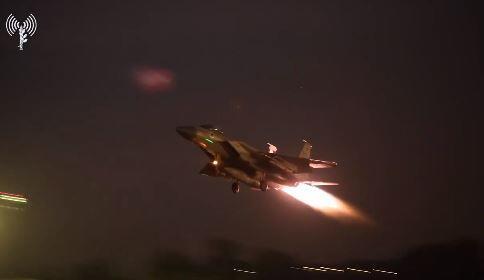 Air Force jet takes off to strike Hamas underground infrastructure 