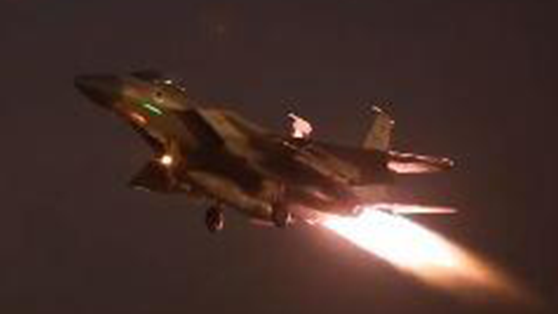 המראת מטוס קרב לתקיפות בצפון הרצועה