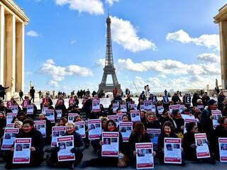 עצרת לזכר הנופלים והנרצחים ולהשבת החטופים בפריז, צרפת