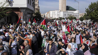 הפגנה פרו-פלסטינית בהשתתפות אלפים בקזבלנקה