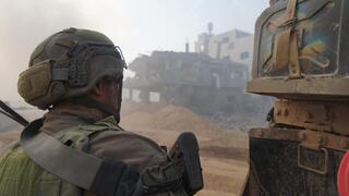 IDF troops in Hamas military quarter in Gaza 