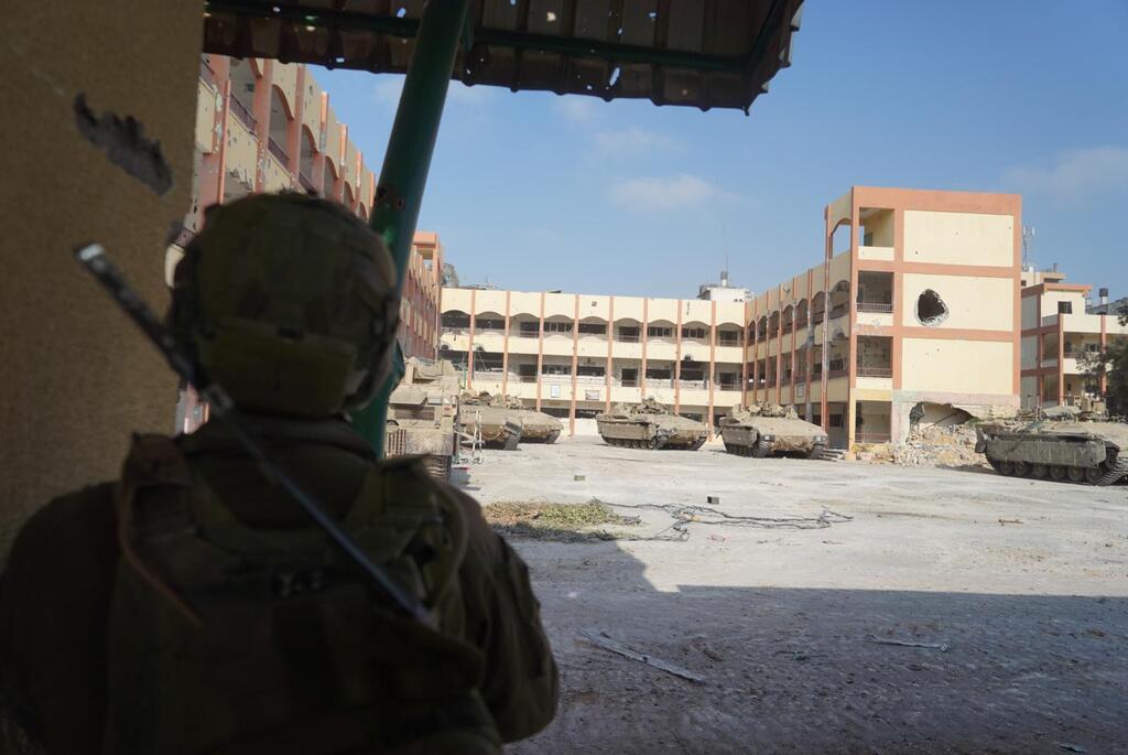 IDF troops in Hamas military quarter in Gaza 