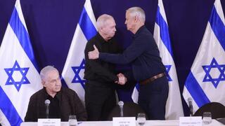 מסיבת עיתונאים של ראש הממשלה בנימין נתניהו, שר הביטחון יואב גלנט ובני גנץ