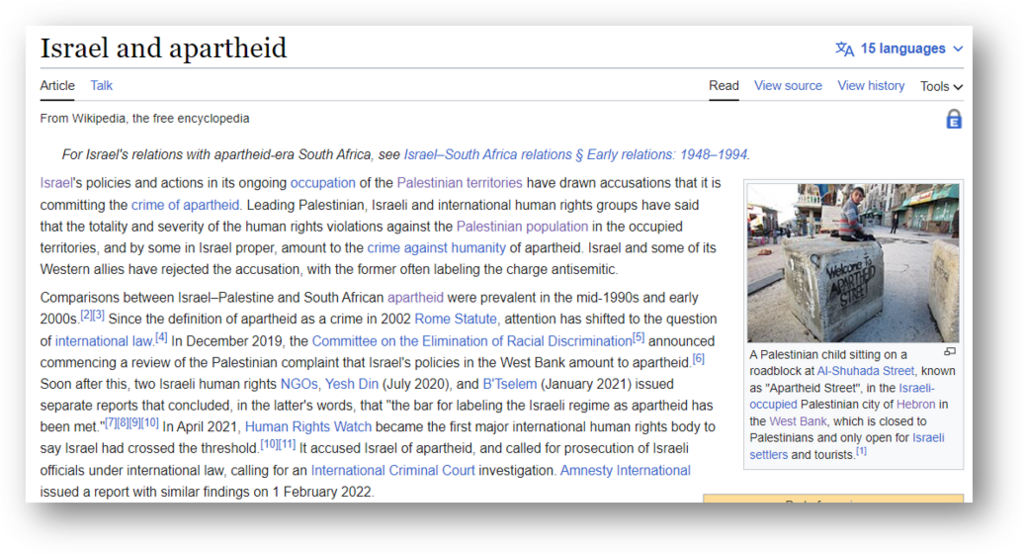 ויקיפדיה ערכים אנטי ישראלים