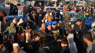 רחובות חאן יונס התמלאו באנשים אחרי הפסקת האש