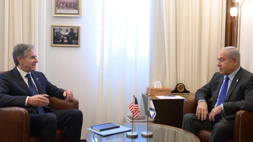 ראש הממשלה בנימין נתניהו  פגישה עם מזכיר המדינה של ארה"ב אנתוני בלינקן בירושלים