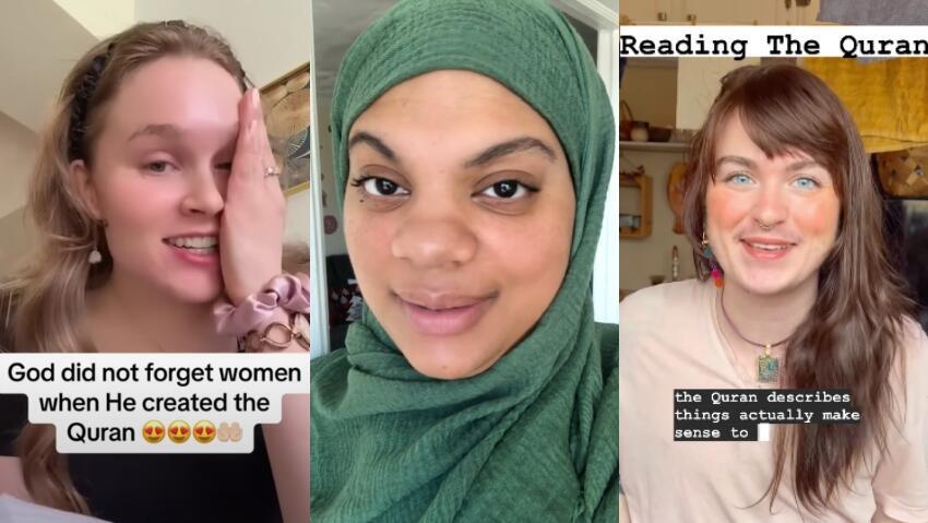 צעירות אמריקאיות מדברות על הקוראן בטיקטוק