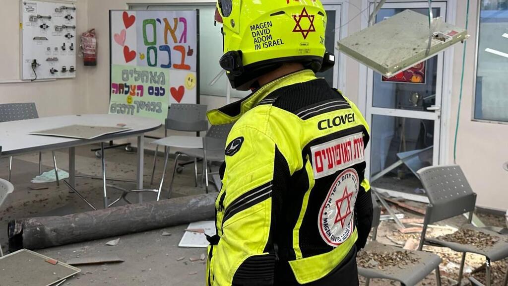 נפילת רקטה בכיתה בתל אביב