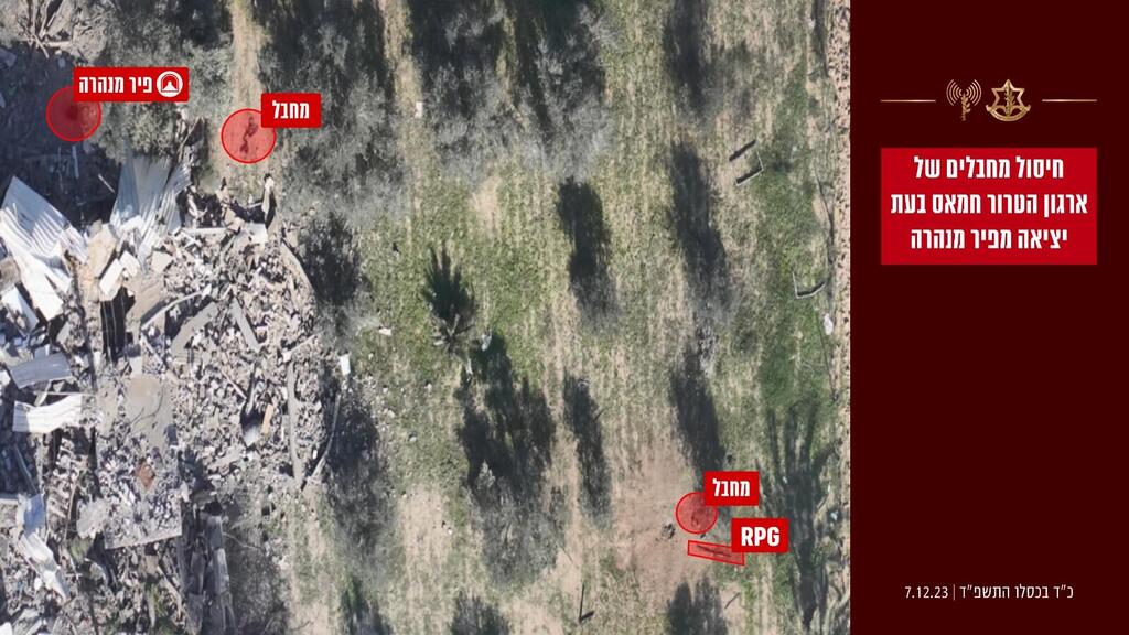 אינפוגרפיקה של חיסול חוליית המחבלים בחאן יונס