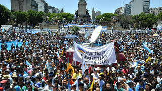 נשיא ארגנטינה חאבייר מיליי יום השבעה תומכיו