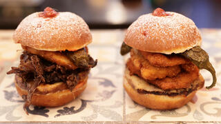 סופגניית בשר ושניצל, פלאפל גבאי