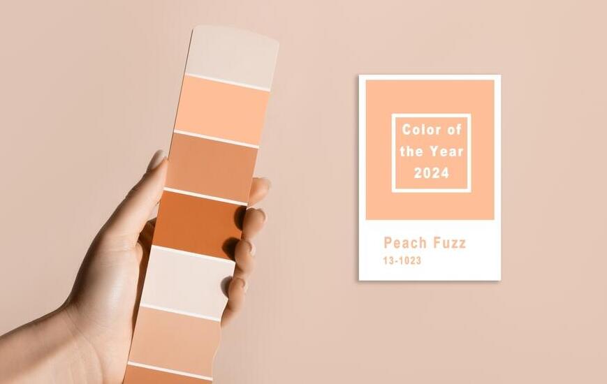 Оттенки 2024 года Peach Fuzz 