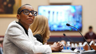 נשיאת אוניברסיטת הרווארד קלודין גיי בשימוע בקונגרס