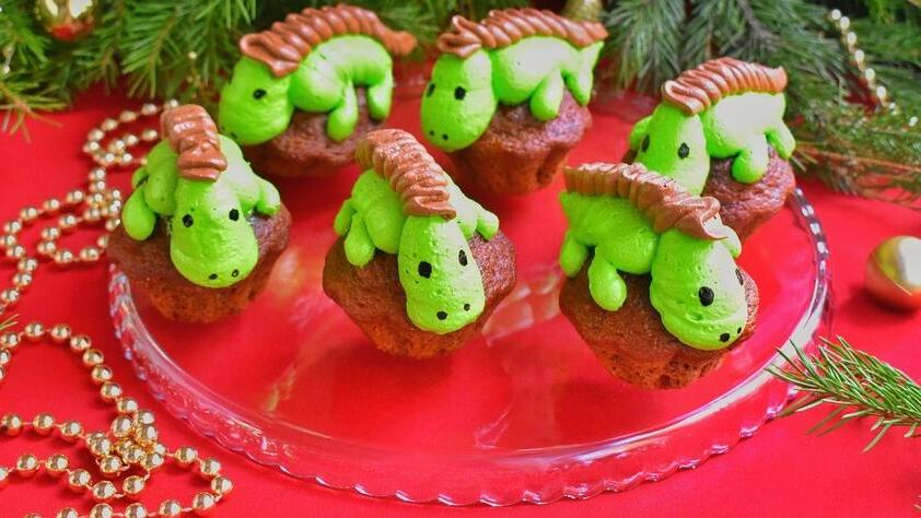  Маффины с дракончиками - идеальный десерт для встречи Нового года 