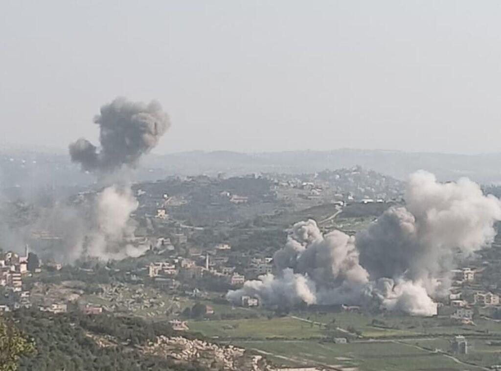תקיפות כעת של חיל האוויר של יעדי חיזבאללה בעיתא א שעב