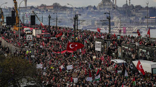הפגנה נגד ישראל באיסטנבול