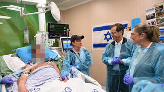 נשיא המדינה ורעייתו ביקרו במרכז הרפואי שיבא תל השומר