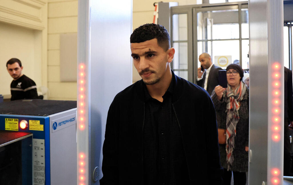 Youcef Atal arrives at Nice court last week 