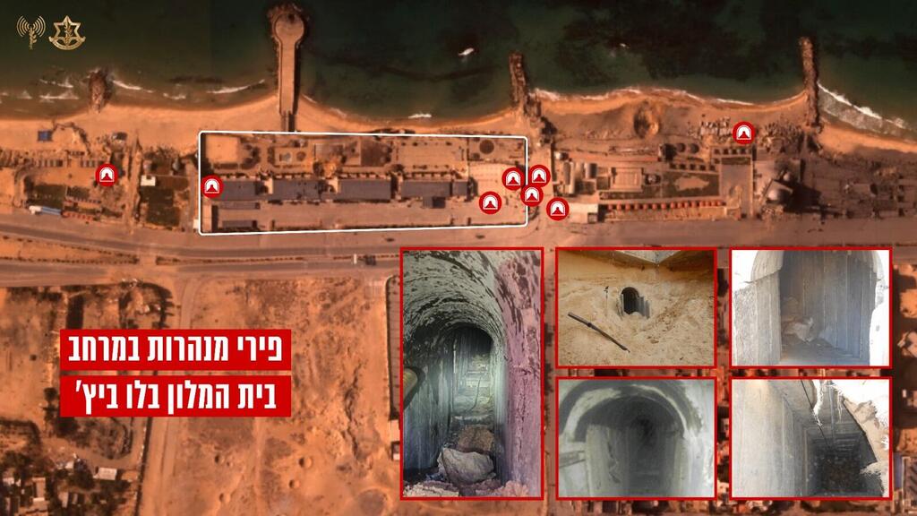 תצלום אוויר של מתחם בית המלון ואיתורי הפירים במרחב