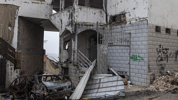  Aftermath of a Jenin raid on Sunday 