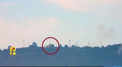 Hezbollah image showing Meron air force base hit 