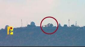 Hezbollah image showing Meron air force base hit 