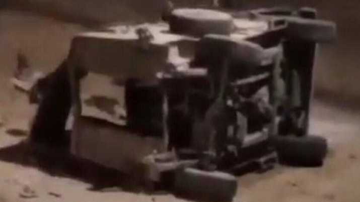 תיעוד ג'יפ ב ג'נין מבצע שבו נפצעו לוחמי מג"ב
