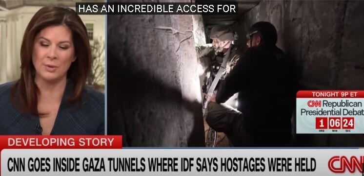 CNN reports on underground Khan Younis tunnel where hostages were kept in cages 